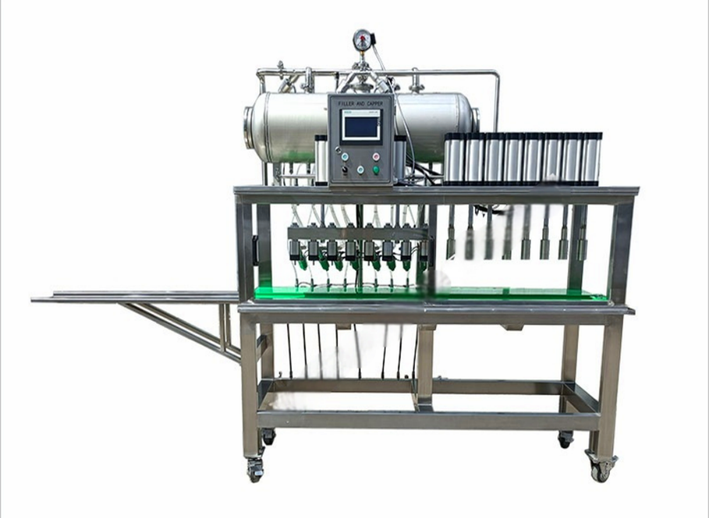 Semi Automatic 8 Head Beer Glass Bottle